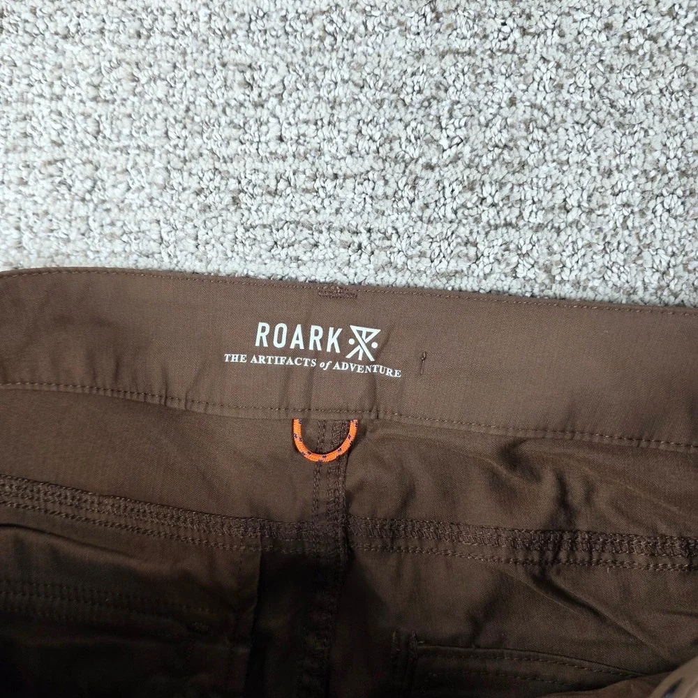 Roark Layover Trail Pants Mens 28x30 Brown Stretch Nylon Adventure Travel Chino